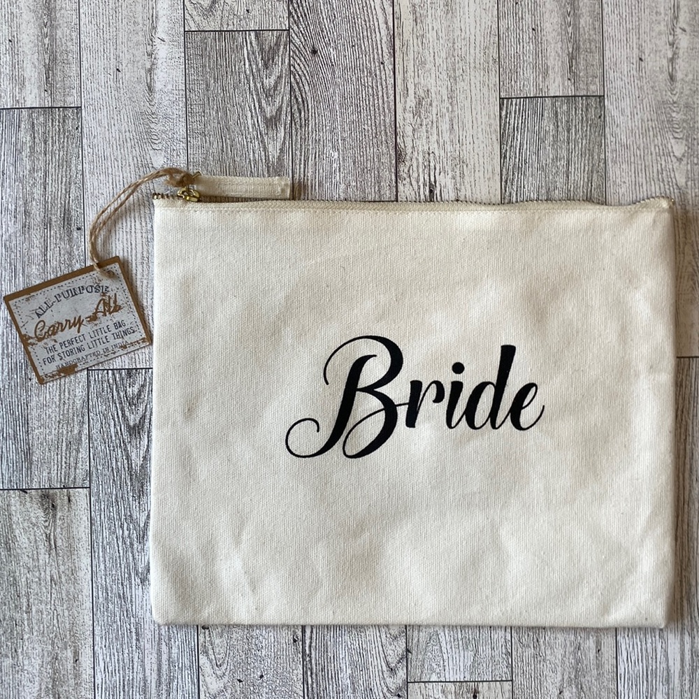 “Bride” Canvas Pouch